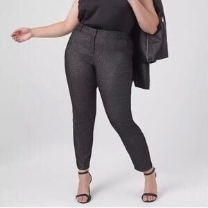 Lane Bryant NWT Black Silver Shimmer Signature Fit Slim Ankle Pants Plus Size 24